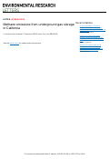 Cover page: Methane emissions from underground gas storage in California