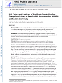 Cover page: Risk Factors and Predictors of Significant Chondral Surface Change From Primary to Revision Anterior Cruciate Ligament Reconstruction: A MOON and MARS Cohort Study