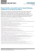 Cover page: Robust, flexible, and scalable tests for Hardy-Weinberg Equilibrium across diverse ancestries