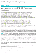 Cover page: Worldwide Survey of COVID-19–Associated Arrhythmias