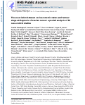 Cover page: The association between socioeconomic status and tumour stage at diagnosis of ovarian cancer: A pooled analysis of 18 case-control studies