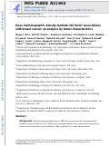 Cover page: Does mammographic density mediate risk factor associations with breast cancer? An analysis by tumor characteristics