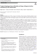Cover page: Trends in Esophageal Cancer Mortality and Stage at Diagnosis by Race and Ethnicity in the United States