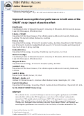 Cover page: Improved neurocognitive test performance in both arms of the SMART study: impact of practice effect