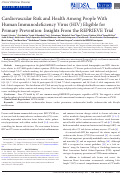 Cover page: Cardiovascular Risk and Health Among People With Human Immunodeficiency Virus (HIV) Eligible for Primary Prevention: Insights From the REPRIEVE Trial