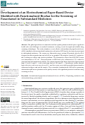 Cover page: Development of an Electrochemical Paper-Based Device Modified with Functionalized Biochar for the Screening of Paracetamol in Substandard Medicines.