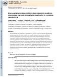 Cover page: Binary variable multiple‐model multiple imputation to address missing data mechanism uncertainty: application to a smoking cessation trial