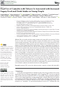 Cover page: Dual Use of Cannabis with Tobacco Is Associated with Increased Sugary Food and Drink Intake in Young People