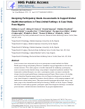 Cover page: Designing Participatory Needs Assessments to Support Global Health Interventions in Time-Limited Settings: A Case Study From Nigeria.