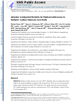 Cover page: Variation in Adjusted Mortality for Medical Admissions to Pediatric Cardiac ICUs*