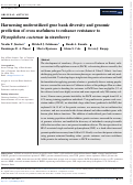 Cover page: Harnessing underutilized gene bank diversity and genomic prediction of cross usefulness to enhance resistance to Phytophthora cactorum in strawberry.