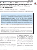 Cover page: The Multifaceted Effects of Polysaccharides Isolated from Dendrobium huoshanense on Immune Functions with the Induction of Interleukin-1 Receptor Antagonist (IL-1ra) in Monocytes