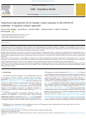 Cover page of Trajectories and patterns of US counties policy responses to the COVID-19 pandemic: A sequence analysis approach.