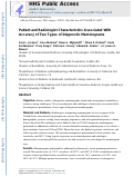 Cover page: Patient and Radiologist Characteristics Associated With Accuracy of Two Types of Diagnostic Mammograms.