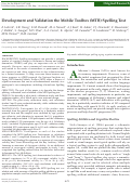 Cover page: Development and Validation the Mobile Toolbox (MTB) Spelling Test.