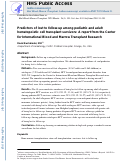 Cover page: Predictors of Loss to Follow-Up Among Pediatric and Adult Hematopoietic Cell Transplantation Survivors: A Report from the Center for International Blood and Marrow Transplant Research.