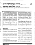 Cover page: Dynamic Risk Prediction of Treatment Discontinuation Using Patient-Reported Outcomes Data in the Phase III NSABP B-35 Trial