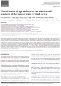 Cover page: The influence of age and sex on the absolute cell numbers of the human brain cerebral cortex.