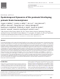 Cover page: Spatiotemporal dynamics of the postnatal developing primate brain transcriptome