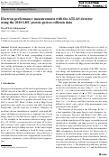 Cover page: Electron performance measurements with the ATLAS detector using the 2010 LHC proton-proton collision data