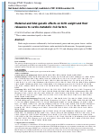 Cover page: Maternal and fetal genetic effects on birth weight and their relevance to cardio-metabolic risk factors