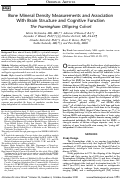 Cover page: Bone Mineral Density Measurements and Association With Brain Structure and Cognitive Function