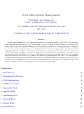 Cover page: Feed Subscription Management