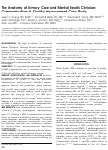 Cover page: The Anatomy of Primary Care and Mental Health Clinician Communication: A Quality Improvement Case Study