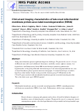 Cover page: Clinical and imaging characteristics of late onset mitochondrial membrane protein-associated neurodegeneration (MPAN)