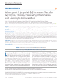 Cover page: Atherogenic Lipoprotein(A) Increases Vascular Glycolysis, Thereby Facilitating Inflammation and Leukocyte Extravasation