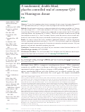 Cover page: A randomized, double-blind, placebo-controlled trial of coenzyme Q10 in Huntington disease