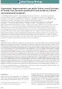 Cover page: Agronomic improvements can make future cereal systems in South Asia far more productive and result in a lower environmental footprint