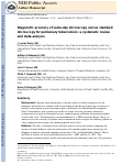 Cover page: Diagnostic accuracy of same-day microscopy versus standard microscopy for pulmonary tuberculosis: a systematic review and meta-analysis