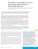 Cover page: Prevalence of and Risk Factors for Intracranial Abnormalities in Unprovoked Seizures