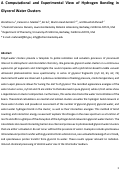 Cover page: A Computational and Experimental View of Hydrogen Bonding in Glycerol Water Clusters