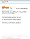 Cover page: Fungal spores as a source of sodium salt particles in the Amazon basin