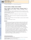 Cover page: Genetic burden in multiple sclerosis families.