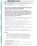 Cover page: Novel clinical associations with specific C9ORF72 transcripts in patients with repeat expansions in C9ORF72