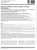 Cover page: Biochemical Markers of Bone Fragility in Patients with Diabetes. A Narrative Review by the IOF and the ECTS.