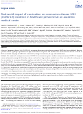 Cover page: Real-world impact of vaccination on coronavirus disease 2019 (COVID-19) incidence in healthcare personnel at an academic medical center