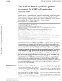 Cover page: The Wiskott-Aldrich syndrome protein is required for iNKT cell maturation and function