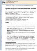 Cover page: Fat Intake After Diagnosis and Risk of Lethal Prostate Cancer and All-Cause Mortality