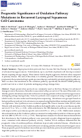 Cover page: Prognostic Significance of Oxidation Pathway Mutations in Recurrent Laryngeal Squamous Cell Carcinoma