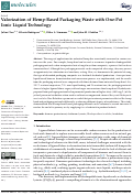 Cover page: Valorization of Hemp-Based Packaging Waste with One-Pot Ionic Liquid Technology