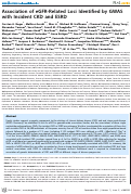 Cover page: Association of eGFR-Related Loci Identified by GWAS with Incident CKD and ESRD