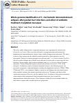 Cover page: Whole genome identification of C. trachomatis immunodominant antigens after genital tract infections and effect of antibiotic treatment of pigtailed macaques