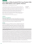 Cover page: Association of Mitochondrial DNA Copy Number With Brain MRI Markers and Cognitive Function