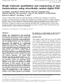 Cover page: Single molecule quantitation and sequencing of rare translocations using microfluidic nested digital PCR