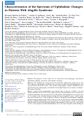 Cover page: Characterization of the Spectrum of Ophthalmic Changes in Patients With Alagille Syndrome.