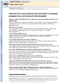 Cover page: Obstructive Lung Disease and Exposure to Burning Biomass Fuel in the Indoor Environment